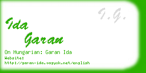 ida garan business card